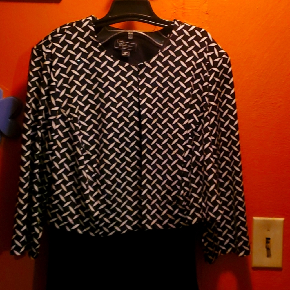 Black & white sparkled cocktail dress with sparkled jacket!
